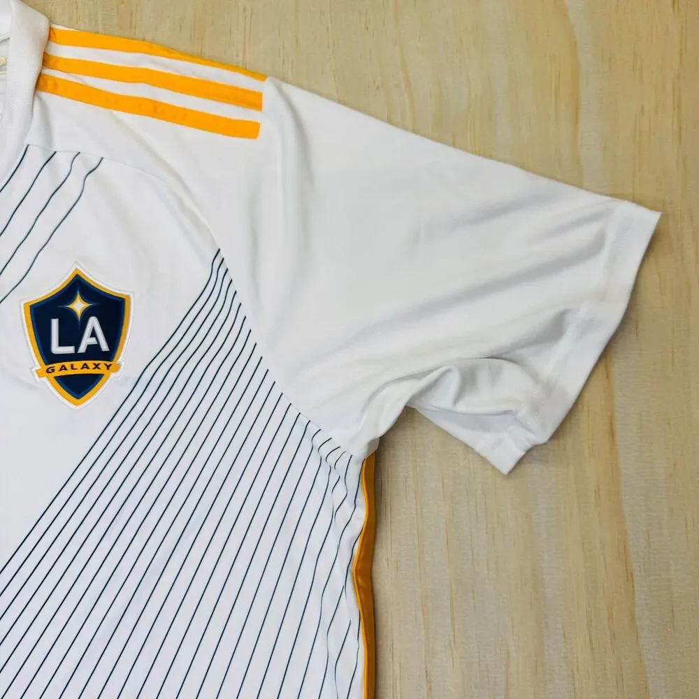 NEW LA Galaxy Adidas 24/25 Home Soccer Jersey White Mens Sz XL Slim Fit HZ6220